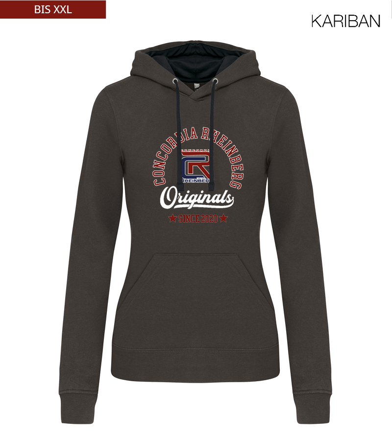 Kariban Damen Hoodie Dark Grey Black "Jacob"