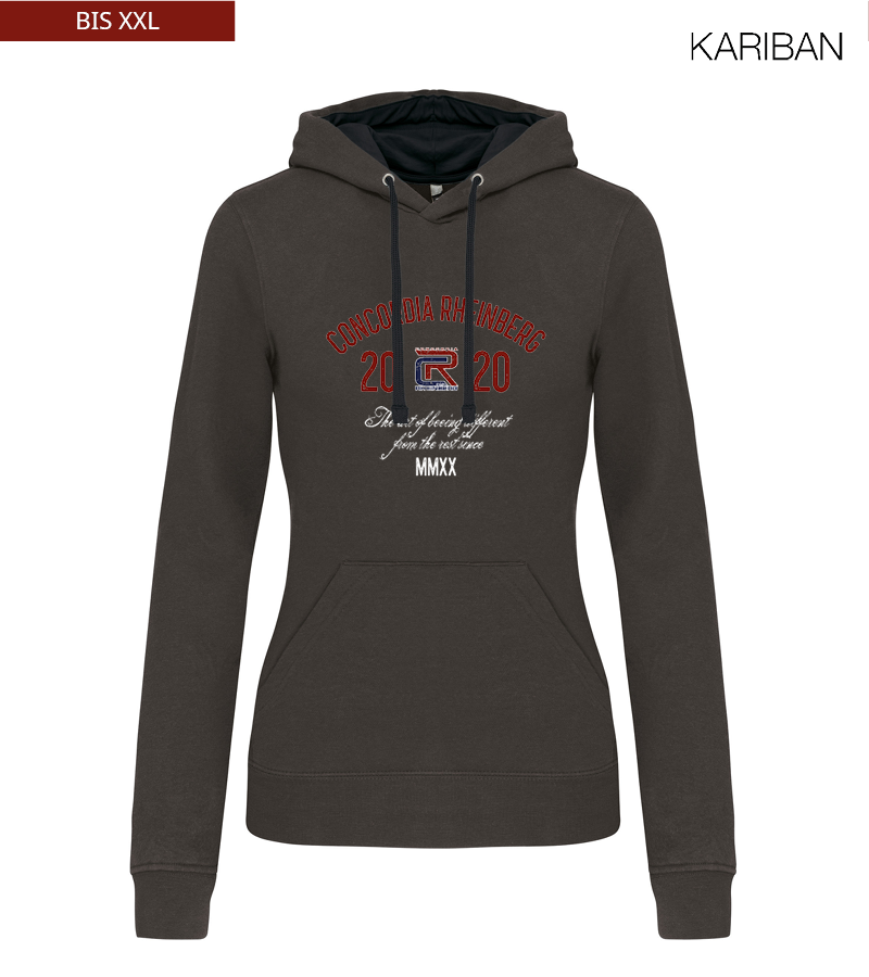 Kariban Damen Hoodie Dark Grey Black "Isack"